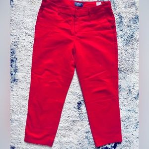 Red Pixie Crop Pants